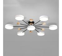 GWJKG Moderno LED Sputnik Semi -Filo a Luce nordica agricola Industriale Grigio Verde Chiaro Camera Letto in Legno Vicino alla Lampada del soffitto per Sala da Pranzo Cucina Soggiorno (, 7 luci)