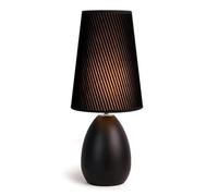 GWJKG Nordic Iron Bedside Fabric Lampshade Nightstand Lamp Bedroom Table Lamps for Living Room (Color White, Size : Touch Switch)