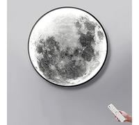 GWJKG Parete LED Dimmabile 3D con Telecomando - Lampada Rotonda a soffitto e capezzale Camera da Letto per Bambini, Soggiorno, Arredamento Interno, 3000K/6000K Opzioni di Luce