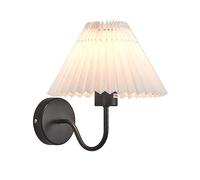 GWJKG Parete Retro Tessuto pieghettate Sfumature Rustico Finitura in Ottone Decorativo Lampada montata Antica per la Camera da Letto Studio del studiano Fattoria corridoio