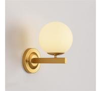 GWJKG Prononi del paralamode Vetro Nordico con luci murali Metallo Minimalista, lampade in Camera da Letto Interno, apparecchi di Illuminazione a Parete per Balcone, corridoio, Scale (Oro)