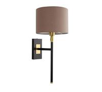 GWJKG Prononi murali Stile Europeo con tonalità Tessuto, in Metallo Vintage, del lampione Finitura Nera per casa, Soggiorno, Camera da Letto, capezzale, lampade a Parete Decorative Interne