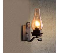 GWJKG Robusto in Ferro battuto parapshade Retro Nostalgia Industria Protezione Metallico Occhio Morbido sconde murale con Base E26 per la Lettura della Camera da Letto