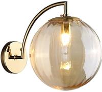 GWJKG Sconcetto Parete Vetro Moderno di metà secolo, Lampada Comodino in Camera da Letto Industriale Rotondo, Ideale per Le Scale, Lo Studio o l'illuminazione del Bagno