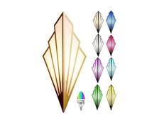 GWJKG SCONCI Molto di Controllo REMOTO AMPLATTA Battere LAMPAGNO Art Deco Triangle, 16 Colori RGB, luci Bastoncino dimmerabili per Camera da Letto, Salone, Fattoria, Decorazione del corridoio