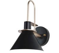 GWJKG Semplice Interna con Presa Soggiorno Sopraccio Montato Lampada da Il Letto per Interni Domestici, corridoio, Illuminazione a Parete Accento e Decorazione Artistica (Nero)