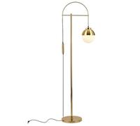 GWJKG Standing Corner European Copper High Pole Lamp Reading Light with Glass Lampshade Tall Floor Lamps for Living Room, Gold