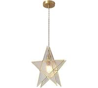 GWJKG Star appesa Ottone Lampada Compatibile con vivaio, Camera da Letto, Soggiorno, Cucina, Pranzo, lampadari in Vetro Leggera Sospensione a soffitto ()