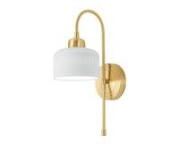 GWJKG Stile Giapponese Prononi murali Ceramica Bianca con Base Moderna in Ottone, apparecchi di Illuminazione montata Oro casa, Soggiorno, corridoio, Balcone, lampade a Parete Interne Decorative per