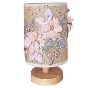 GWJKG Table Lamp Floral Pattern Fabric Bed Night Light for Boys And Girls - Dimmable Desk Lamp