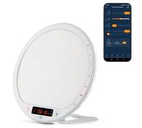 GWJKG Terapia Portatile Sunrise Alarm Clock, nessun Raggio UV, luminosità graduale Light, Controllo delle App