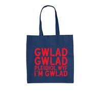 Gwlad Pleidiol Wyf Gallese Inno - Borsa Tote IN Tela - Rugby World Cup Nazionali