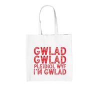 Gwlad Pleidiol Wyf Gallese Inno - Borsa Tote IN Tela - Rugby World Cup Nazionali