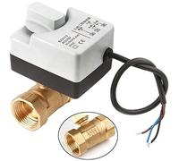 GWLQBJLHH Attuatore Elettrico da 1/2" a 2" con Controllo Manuale Valvola a Sfera elettrica in Ottone a 3 Vie a 2 Vie for Sostituzione dell'elettrovalvola Acqua/Olio/Aria(Ac220v-2 Way,DN20)