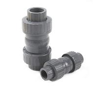 GWLQBJLHH Valvola di ritegno UPVC da 20-63 mm Valore di Non Ritorno a Doppia Unione Che impedisce Il riflusso dei connettori della valvola del Tubo dell'Acqua(DN15)