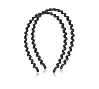 GWOZI Fasce per capelli per donne e uomini, in resina di plastica, da uomo, per capelli lunghi, a zig zag, antiscivolo, ondulate, per capelli da donna con denti, 2 pezzi