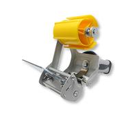 gws Nastro adesivo professionale con robusto telaio in metallo, lama di sicurezza e impugnatura ergonomica gommata (2 rulli - per ruote fino a 66 m x 75 mm)