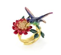 GWSGSFAS Anello da donna alla moda con farfalla, squisita decorazione, gioiello elegante, 10, Metallo, Non pietra preziosa