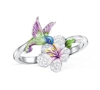 GWSGSFAS Anello da donna alla moda con farfalla, squisita decorazione, gioiello elegante, 7, Metallo, Non pietra preziosa