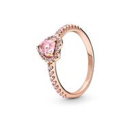 GWSGSFAS Anello da Donna Classico Brillante a Forma di Cuore in Oro Rosa con Corona Quadrata a Forma di Cuore in Argento Sterling 925 di lusso-5-giallo