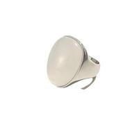 GWSGSFAS Anello da donna in agata nera con quadrante largo a forma di uovo di piccione per personalità retrò di fascia alta moda vintage, 7, Metallo, Zirconia cubica