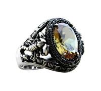 GWSGSFAS Anello in Argento 925 Che Non sbiadisce Anello Aperto retrò in Argento Tailandese Niche Anello da mignolo da Donna in Argento sterling-R019-regolabile