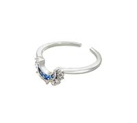 GWSGSFAS Coppia di anelli aperti regolabili con sole e luna, impilabili, gioielli coordinati per gli amanti, accessori regalo alla moda, Regolabile, Metallo, Non pietra preziosa