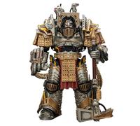 GWTCTOY JoyToy GW - Action Figure 1:18, Iron Warriors Perturabo, Primarch of The lVth Legion, Chainsword and Bolt Pistol, altezza 18 cm