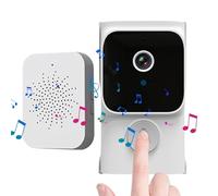 Gwtdtoad Campanello con Videocamera,Campanello Wireless Connesso - Camera Di Sicurezza Con Comunicazione Bidirezionale Per Monitoraggio Notturno Ingresso Casa Cortile Esterno Installazione A Parete