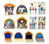 Gwtdtoad Decorazioni per Presepe - Decorazioni per Casa e Party | Kit Decorazione Albero Presepe - per Bambini Ragazzi Compleanno Feste Casa Aula Albero Parete Finestra Porta