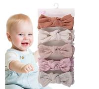 Gwtdtoad Fasce per capelli per ragazze, fiocchi per capelli, fasce elastiche per bambini, set di 5 fasce elastiche per capelli