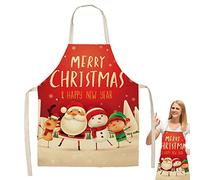 Gwtdtoad Grembiule da Babbo Natale da uomo, Grembiuli da Babbo Natale da donna | Grembiuli natalizi per bambini e adulti | 25,5X20,8 pollici Forniture da cucina per adulti, Grembiule per le vacanze di