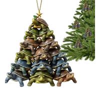 Gwtdtoad Palline Natalizie per Albero,Addobbi Natalizi per le Feste - da Appendere di Tartaruga Marina 2D in Acrilico per Decoratori di Interni e Progettisti di Eventi per Finestre Porte Camini
