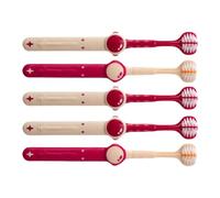 Gwtdtoad Spazzolino da Denti a Tre Lati per Bambini, 5 Spazzolini Morbidi Stile Spazio, Strumento Riutilizzabile Per Cura Gengivale Delicata E Spazzolamento, Per Bambini 3-12 Anni, Per Viaggio, Bagno