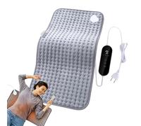 Gwtdtoad Termoforo Per La Schiena | Termoforo 30x60 cm Con 9 Temperature,Tappetino Riscaldante Morbido in Peluche,Per Piede Collo Spalla Schiena Ginocchio Anca Ufficio Scrivania Interno Donne