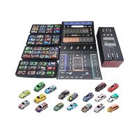 Gwtdtoad Veicoli di ritiro - 48 pezzi veicolo giocattolo con garage integrato - ritiro stampaggio a iniezione metallo auto da corsa - per Natale compleanno viaggio aula festa gioco attività