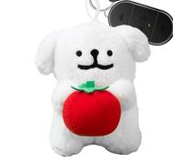 Gwtdtoad Zainetto di peluche per cani, fascino del sacchetto di peluche - Bellissimo cucciolo che tiene il pomodoro zaino ciondolo | borsa portachiavi carino ripieno peluche animale per bambini