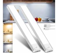 GWULC Luce LED Sottopensile Cucina Luci - Armadio Lampada Sensore Movimento | Ricaricabile, Magnetica, USB Batteria Senza Fili Interno Strisce Lampade Adesive Sotto Pensile Light Pensile illuminazione