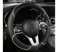 GwwEi6 Coprivolante Auto per Skoda RS VRS MK4 A8 Octavia Sportline Scout,Antiscivolo Traspirante Durevole Auto Coprivolante Accessori Auto Interno,C-White-Type O