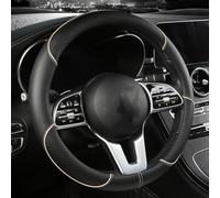 GwwEi6 Coprivolante Auto per Skoda RS VRS MK4 A8 Octavia Sportline Scout,Antiscivolo Traspirante Durevole Auto Coprivolante Accessori Auto Interno,E-Beige-Type O