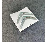 GWWXM Auto Stemma Emblema per Citroen C3,Anteriore Cofano Motore Griglie Adesivo Logo Decalcomania Sticker 3D Metallo Tuning Decorazioni Accessori,Silver-Logo