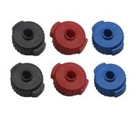 GWYAN 6 dadi a sgancio rapido per piatti, per percussioni, batteria jazz, accessori (2 rosso, 2 blu, 2 nero)