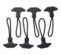 GWYAN 6 tiranti per cerniera a T, resistenti, a forma di T, in poliuretano termoplastico, per zaini, bagagli, borse termiche, attrezzi sportivi, nero, ZIPPER-PULL-T-BL-6