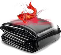 GWYYEUK, GWYYEUK, Rivestimento per laghetto flessibile e resistente, 2 x 4 m, 3 x 8 m, spessore 0,2 mm, in gomma PVC, per piccoli laghetti, laghetti di pesci, fontane di ruscelli, colore: nero, 4 x 7