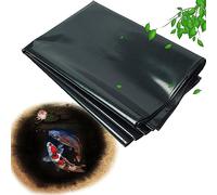 GWYYEUK, GWYYEUK, Rivestimento per laghetto flessibile e resistente, 2 x 4 m, nero, 3 x 8 m, spessore 0,2 mm, in gomma PVC, per piccoli laghetti, laghetti di pesci, fontane di ruscelli, colore: nero