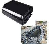 GWYYEUK, GWYYEUK, Rivestimento per laghetto flessibile e resistente, 2 x 4 m, nero, 3 x 8 m, spessore 0,2 mm, in gomma PVC, per piccoli laghetti, laghetti di pesci, fontane di ruscelli, colore: nero