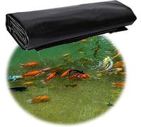 GWYYEUK, GWYYEUK, Rivestimento per laghetto resistente in PVC resistente, resistente, per stagni di pesci, fontane e giardini acquatici, 3 x 4 m, colore: nero