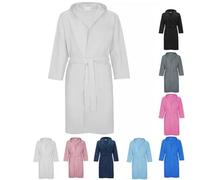 GX GARGIX Accappatoio UNISEX microfibra uomo e donna con cappuccio tasche salvaspazio calibrato (IT, Testo, XL, Regular, Regular, XL, MFY-6/GrigioChiaro)