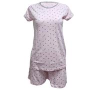 GX GARGIX Pigiama Estivo Donna Cotone 100% Pantaloncino Pinocchietto Mezza Manica o Canotta (IT, Testo, L, Regular, Regular, 453 Rosa Pantaloncino)