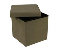 GX GARGIX Puff Pouf Contenitore Quadrato velluto Baule 38X38cm Trapuntato (dRAS-3)